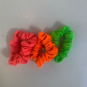 Neon hair scrunches